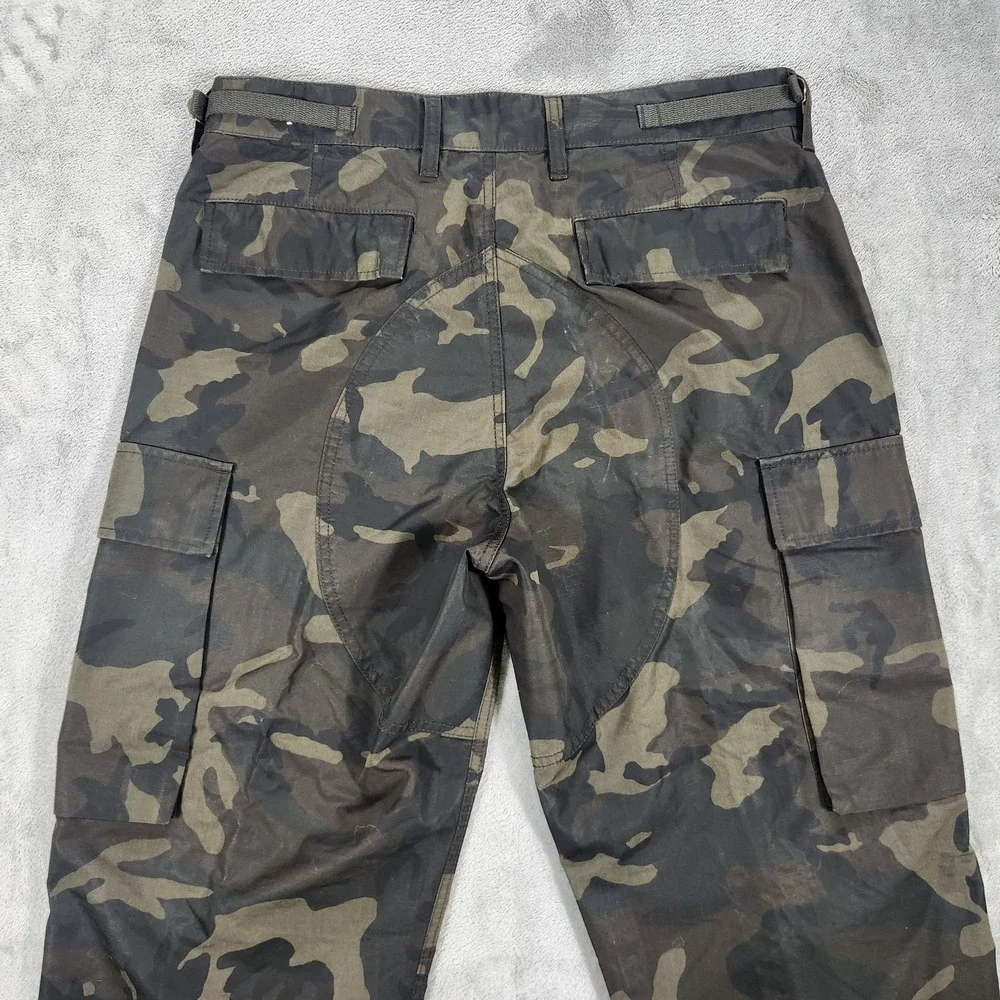Wallace & Barnes Pants Mens 31x31 Green Camo Cargo Drawstring Hem Workwear